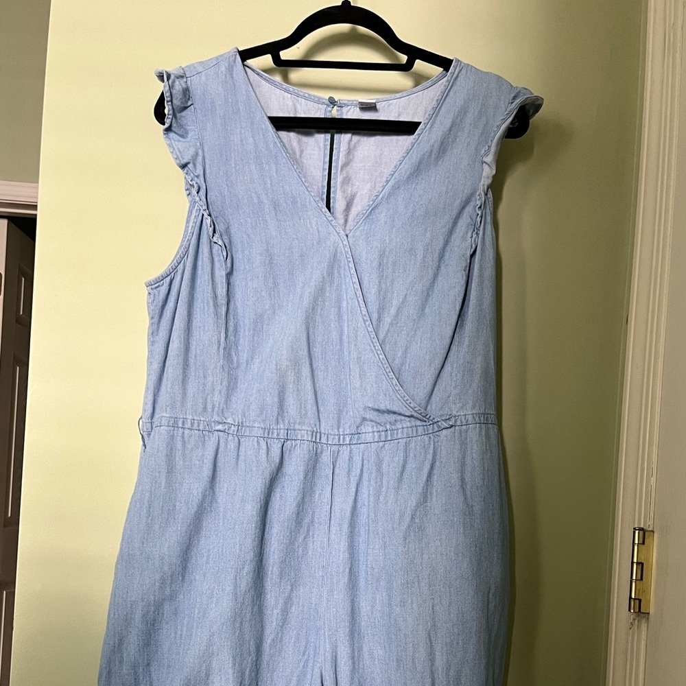 Old Navy Light Blue Denim Romper